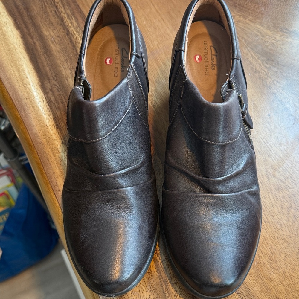 Clarks Women’s Dark Brown Leather Boots